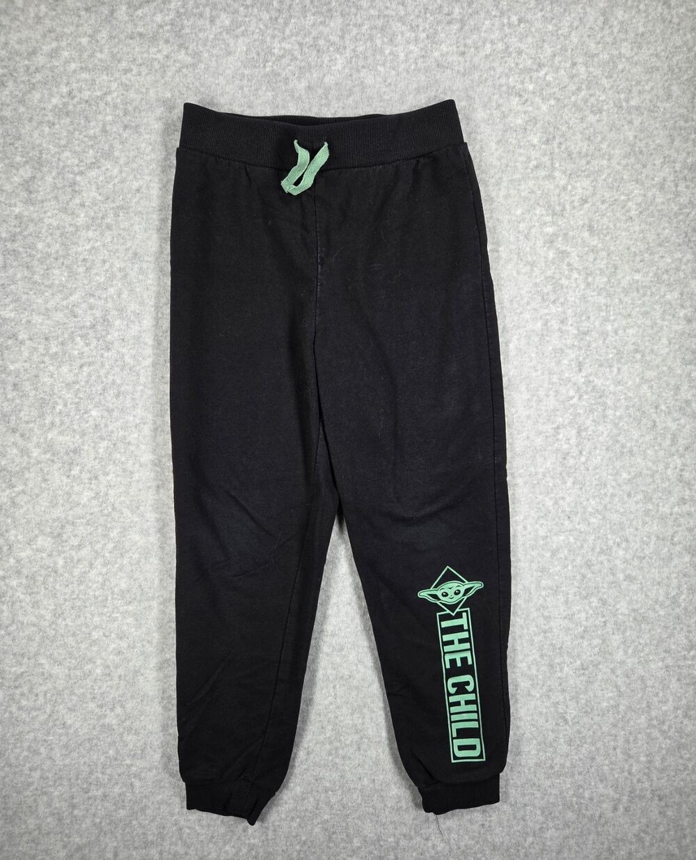 Star Wars Boys Size 7 The Child Grogu Baby Yoda Jogger Pants Black Drawstring
